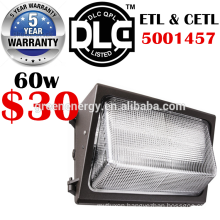 DLC ETL factory lowest price IP65 outdoor wall pack led light 12w-140w wall pack light 60w 120m/w photo sensor wall pack